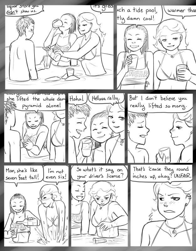 Cheerleader Beach porn comic picture 4
