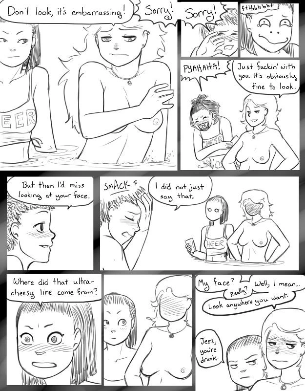 Cheerleader Beach porn comic picture 8