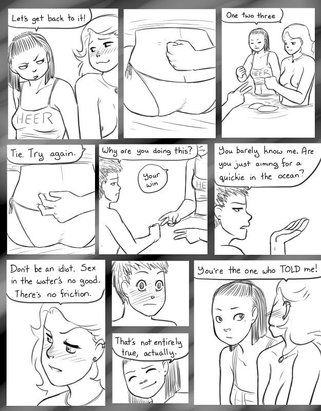 Cheerleader Beach porn comic picture 9