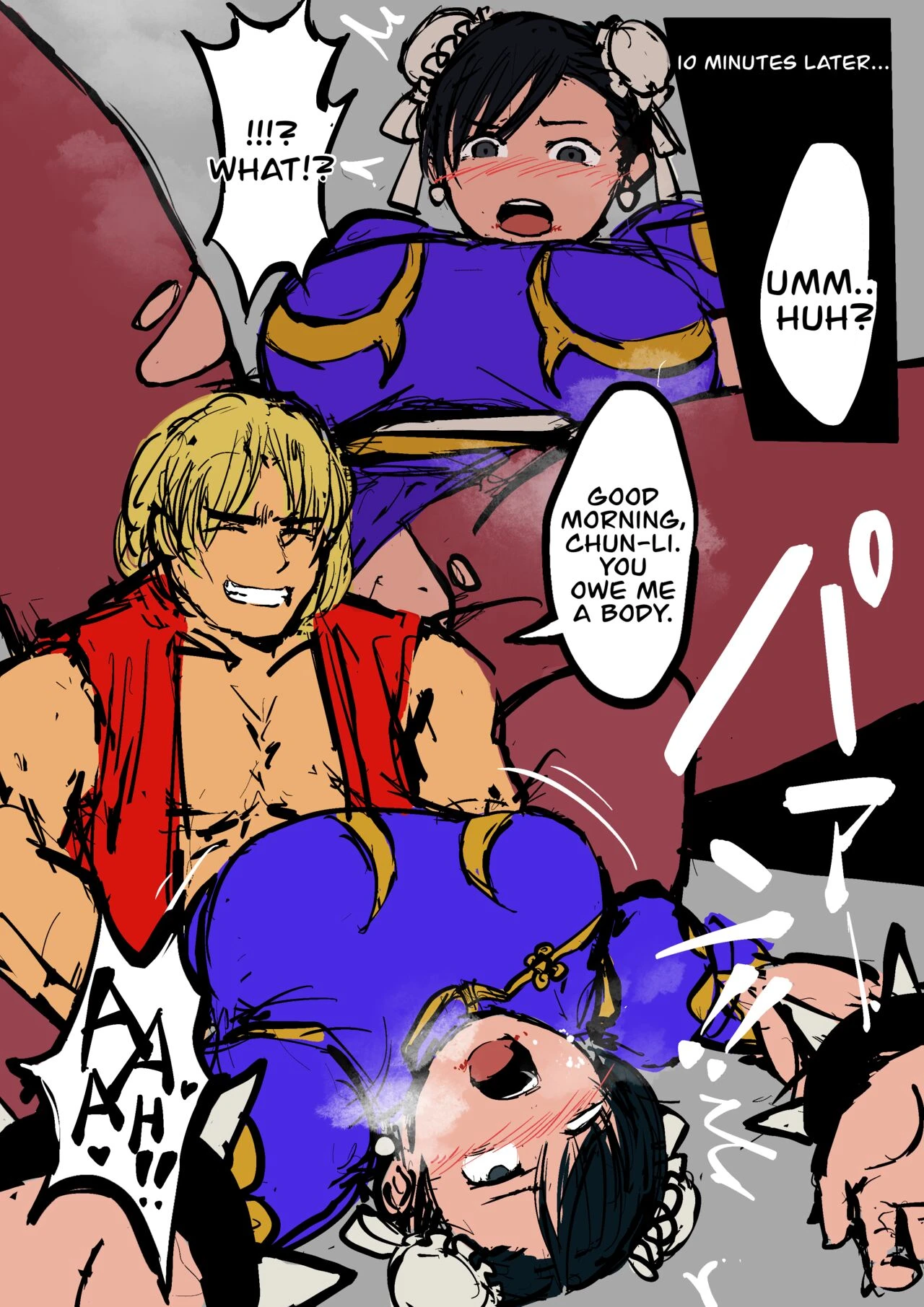 Chun-Li VS Ken Masters porn comic picture 11