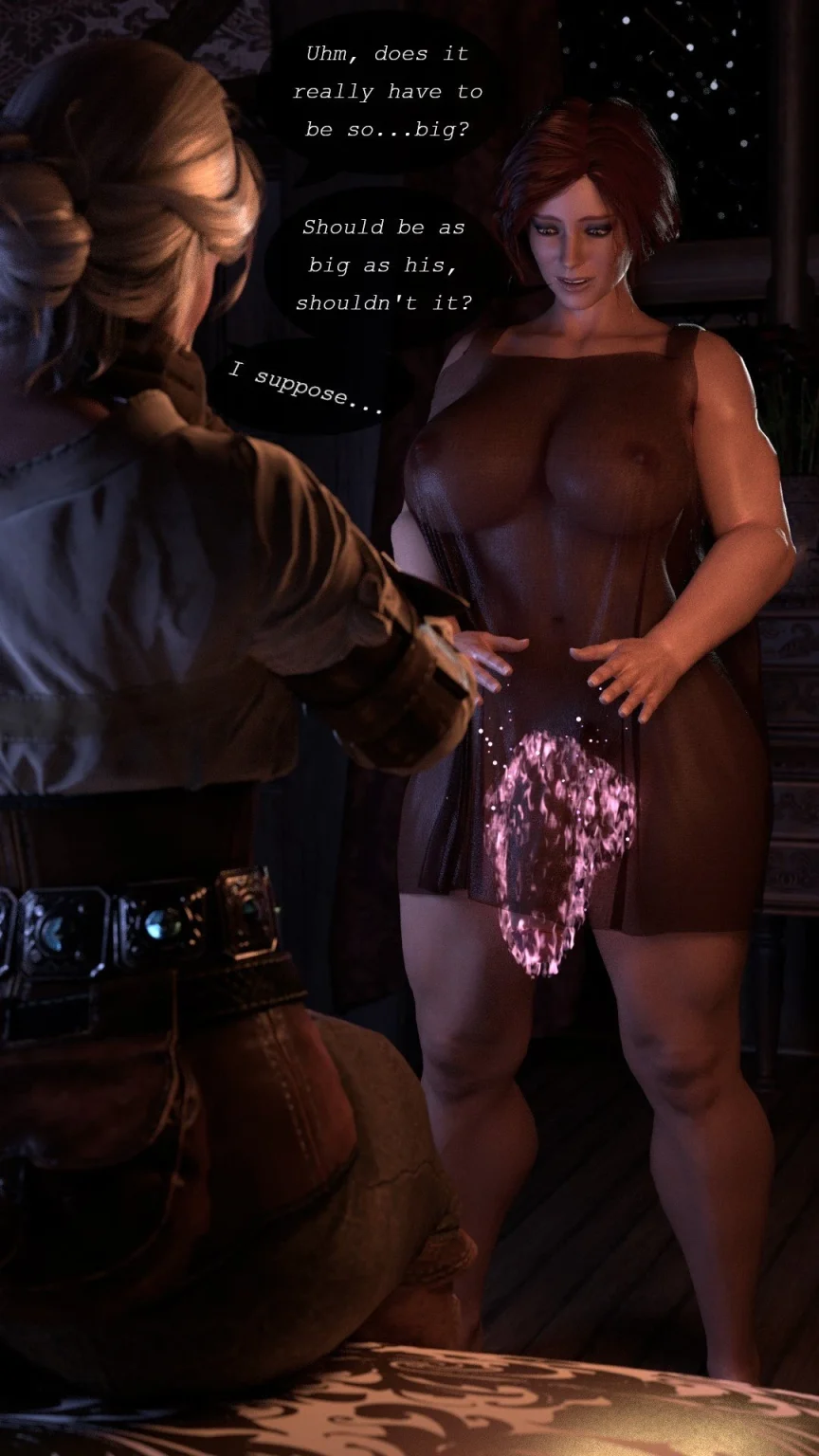 Ciri and Triss porn comic picture 1