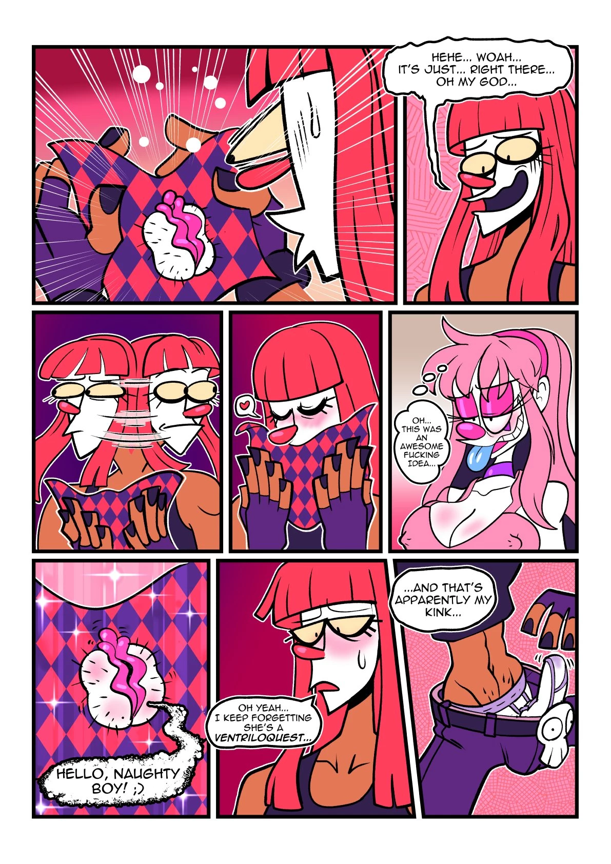 Clownilingus porn comic picture 6