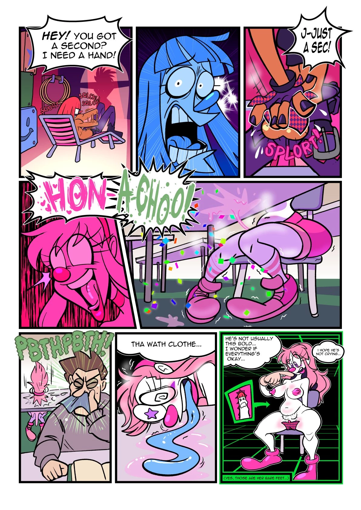 Clownilingus porn comic picture 9