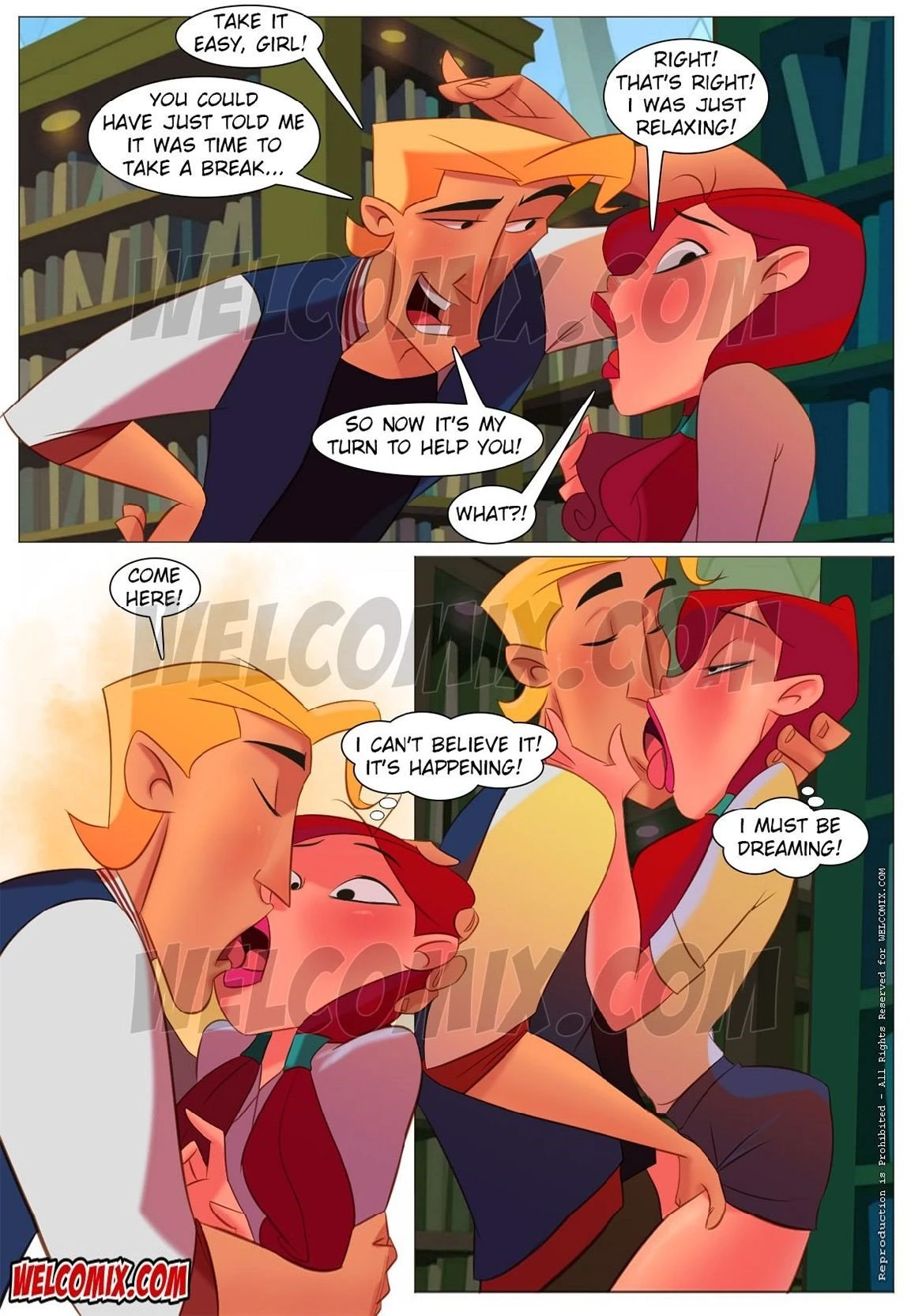 College Perverts 4 - Lust in the library porn comic picture 6