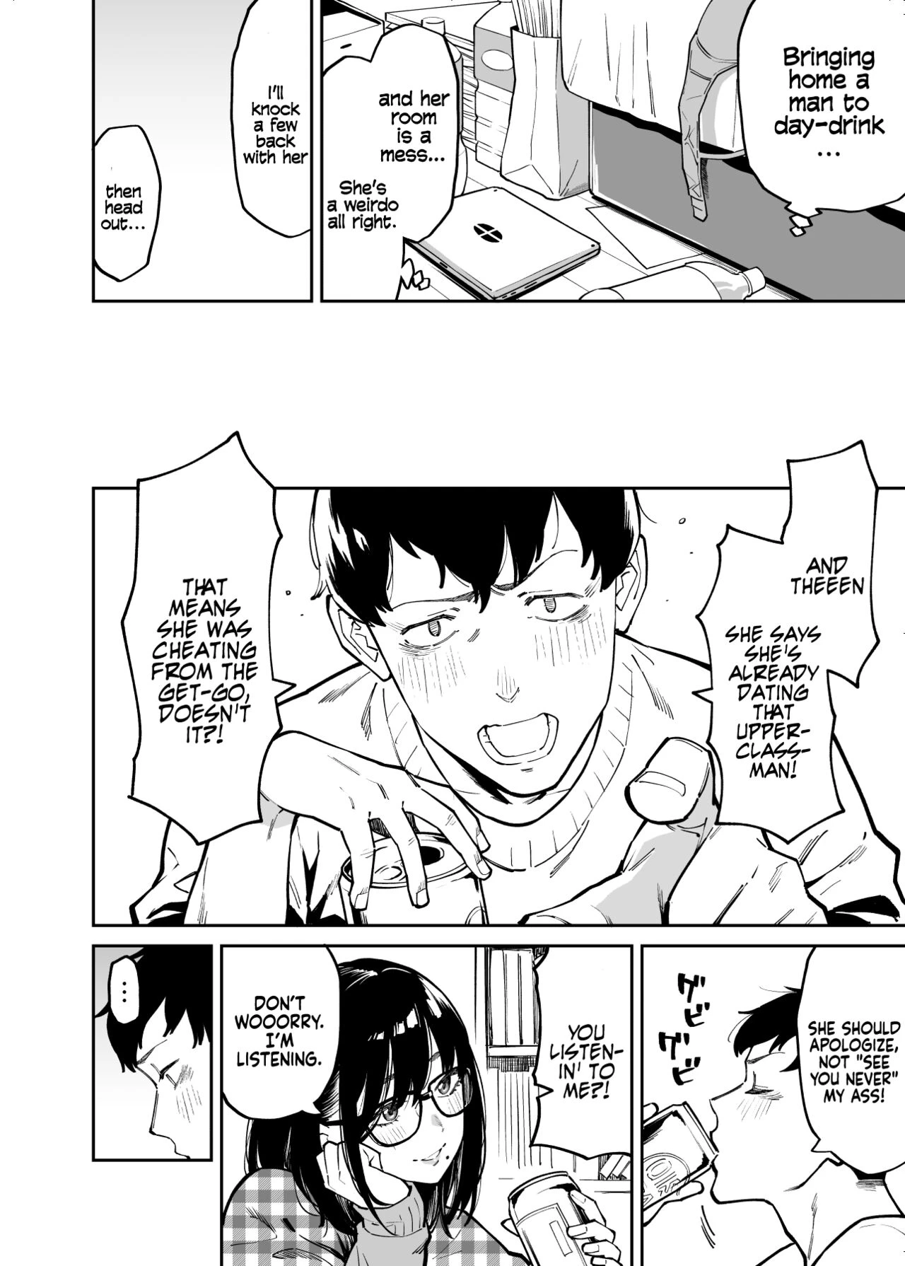 Comforted by the Sloppy Girl Next Door porn comic picture 8