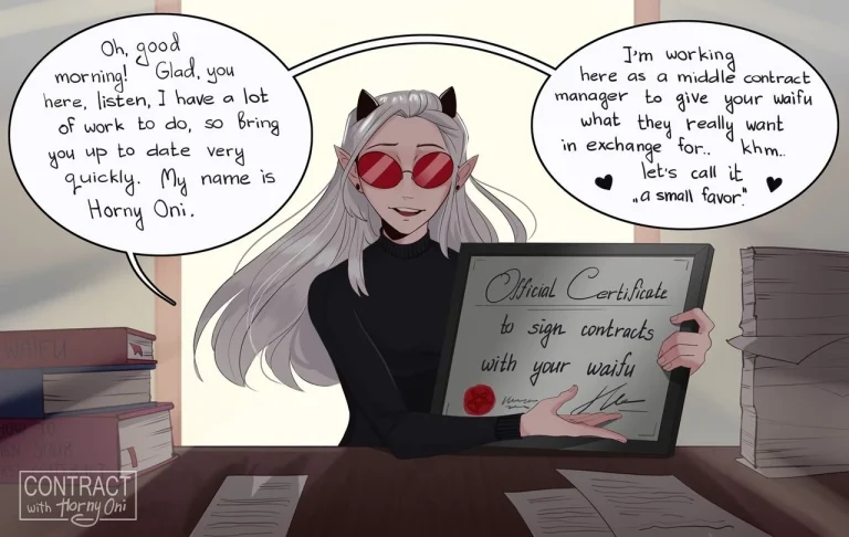 Contract with Horny Oni. Lord Dominator porn comic picture 1