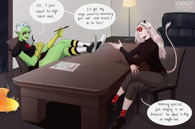 Contract with Horny Oni. Lord Dominator porn comic picture 2