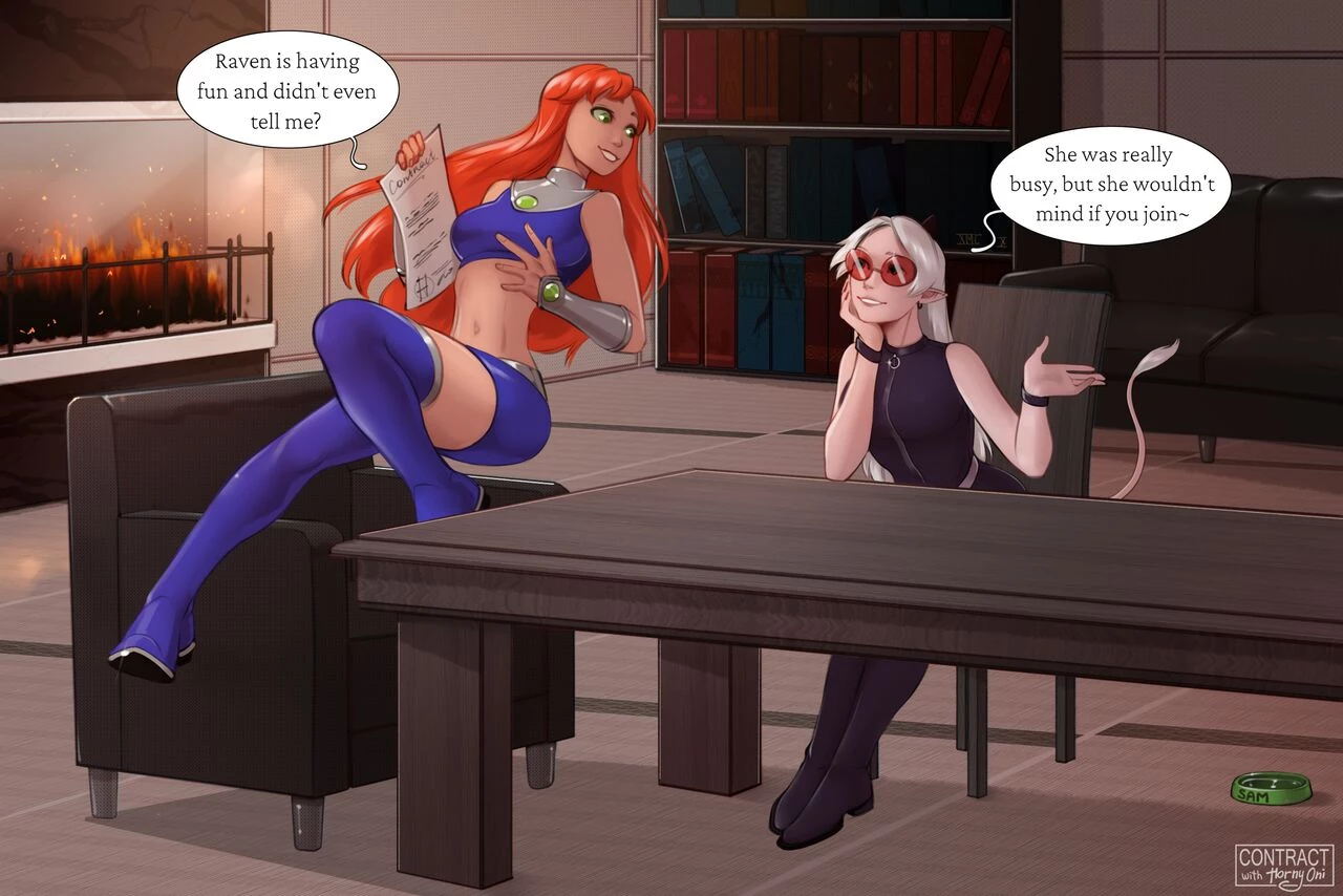Contract with Starfire porn comic picture 1