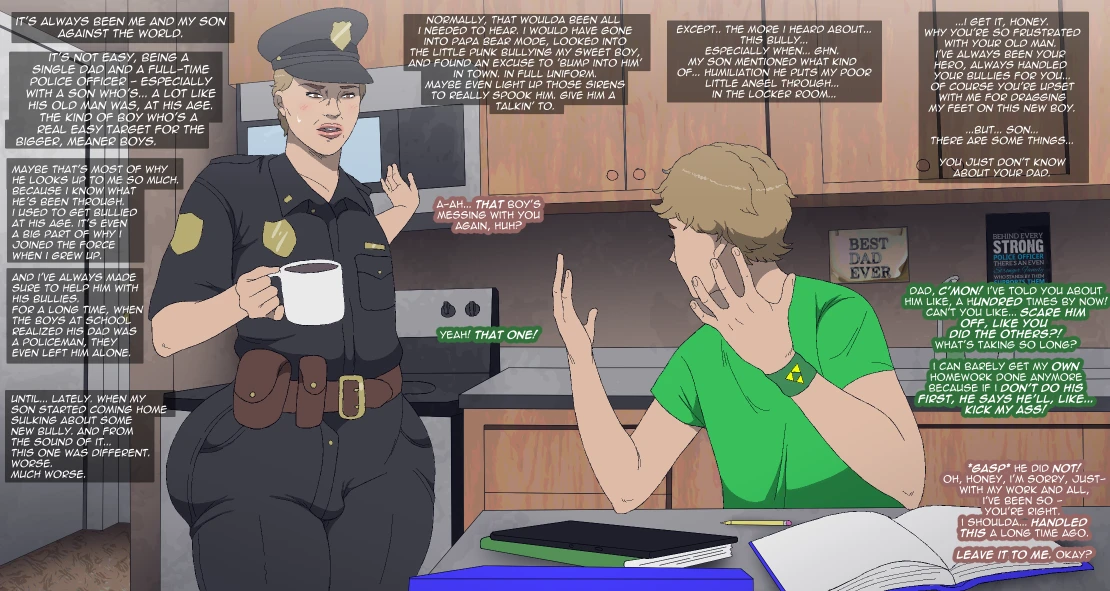 Cop deals with Bully porn comic picture 1
