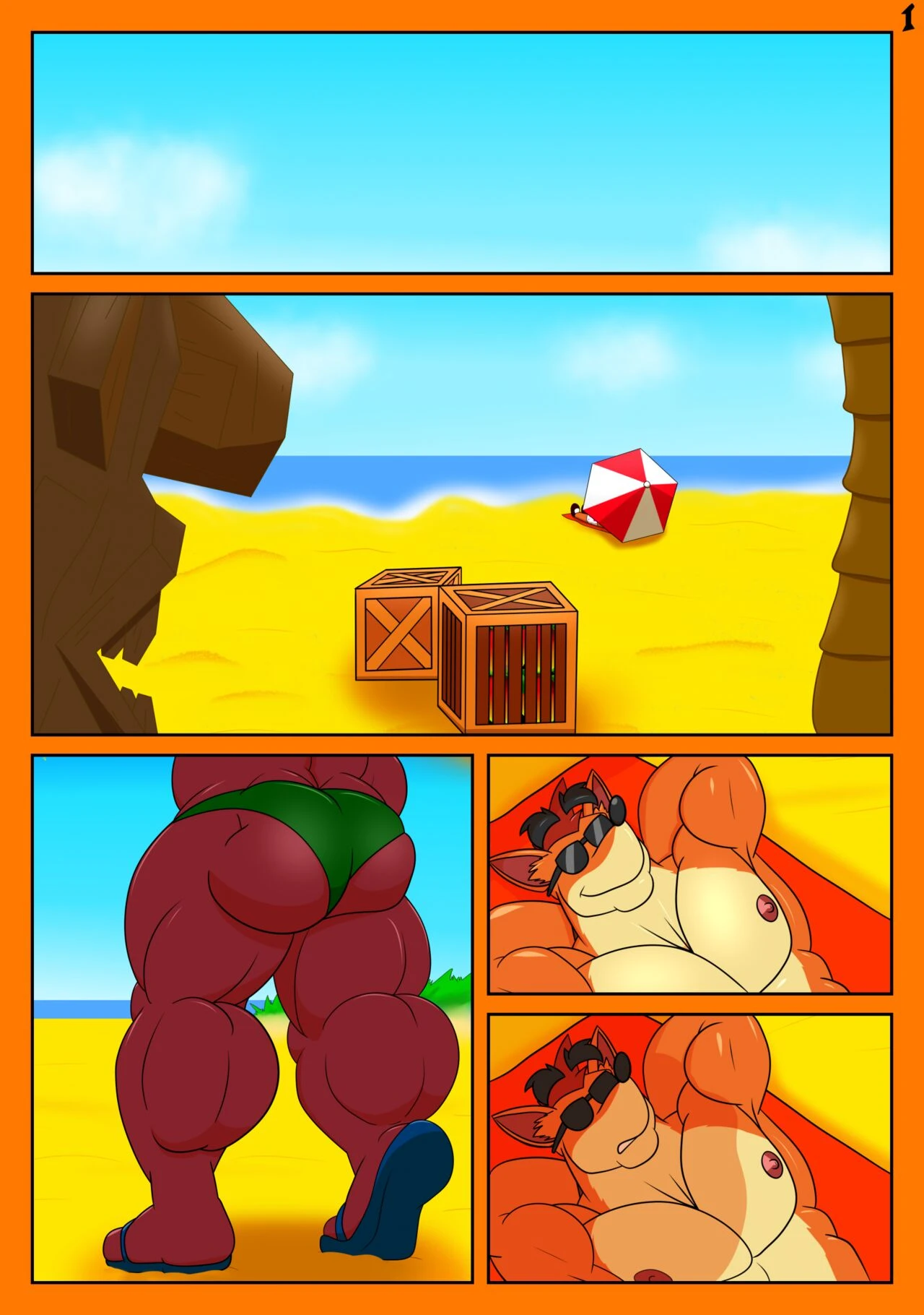 Crash N. Sane Threesome porn comic picture 2