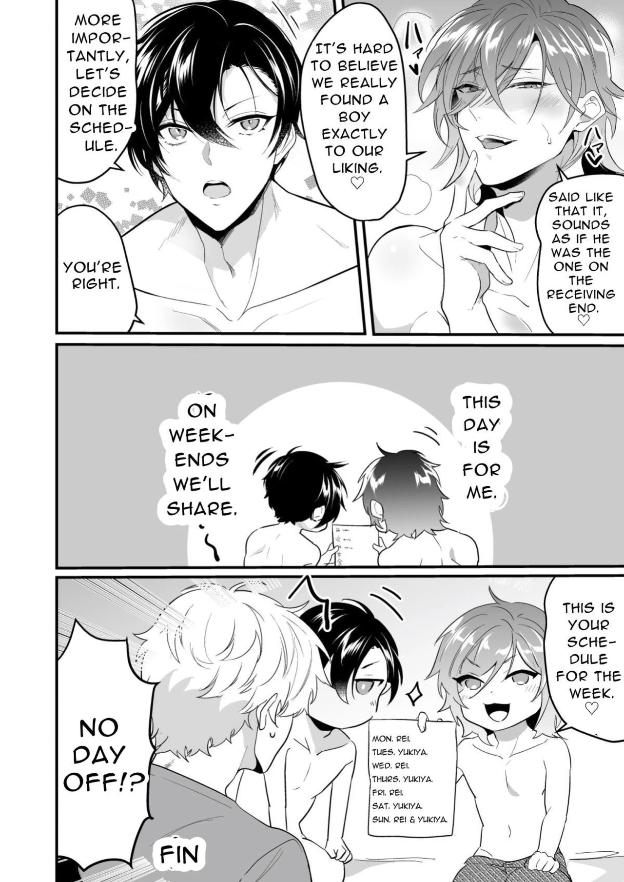 Cumsqueezed By Two Naughty Guys | Ecchi na Onii-san Futari ni Shiboritoraresou desu porn comic picture 29