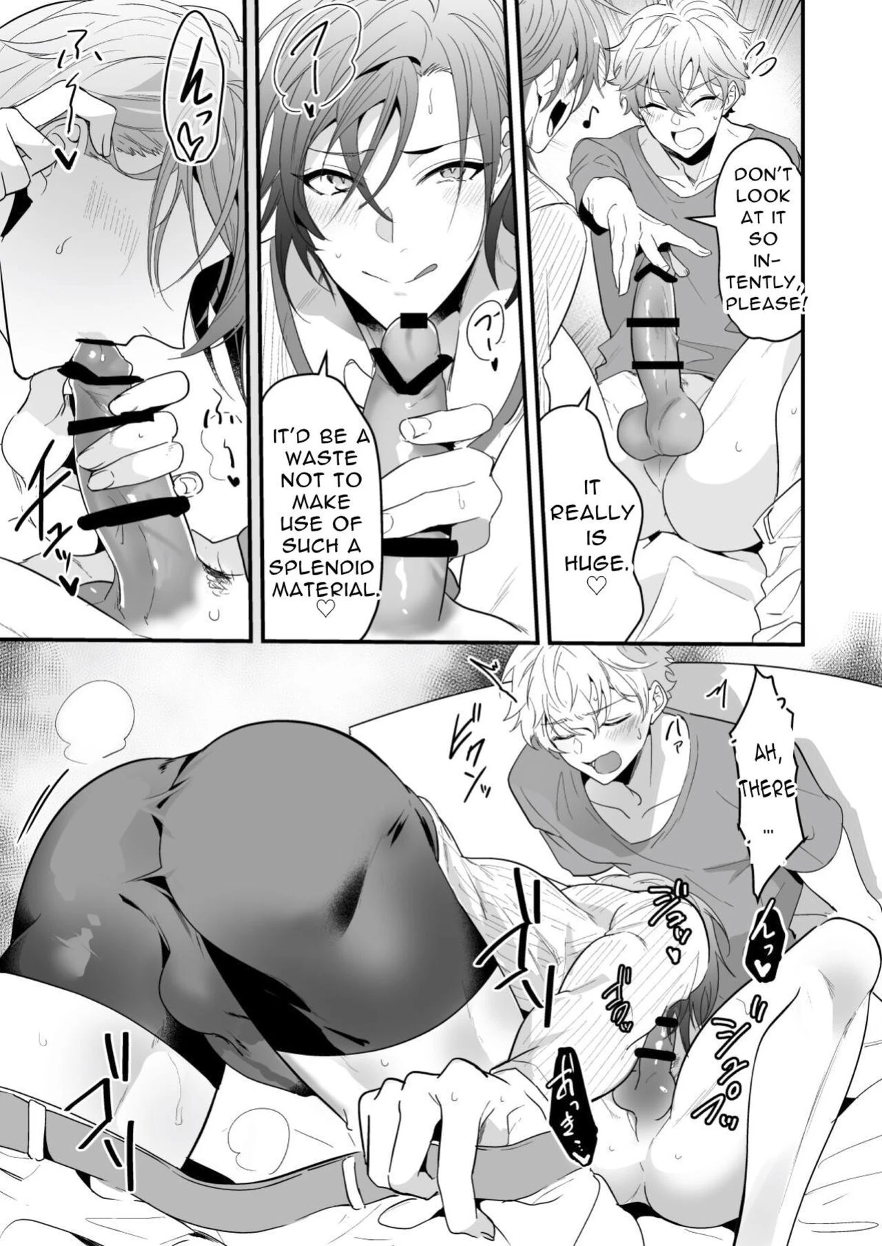 Cumsqueezed By Two Naughty Guys | Ecchi na Onii-san Futari ni Shiboritoraresou desu porn comic picture 8