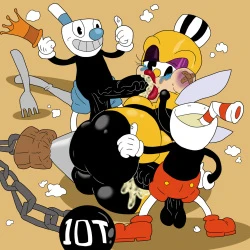 Cuphead & Mugman taking Wives (and Lives) porn comic picture 1