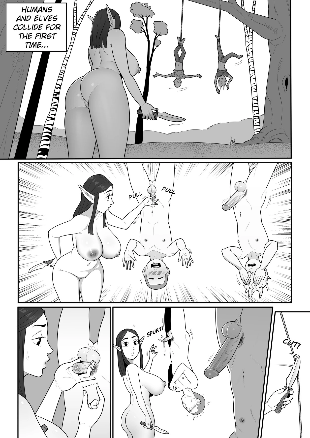 Curious Elf Learns About Humans porn comic picture 1