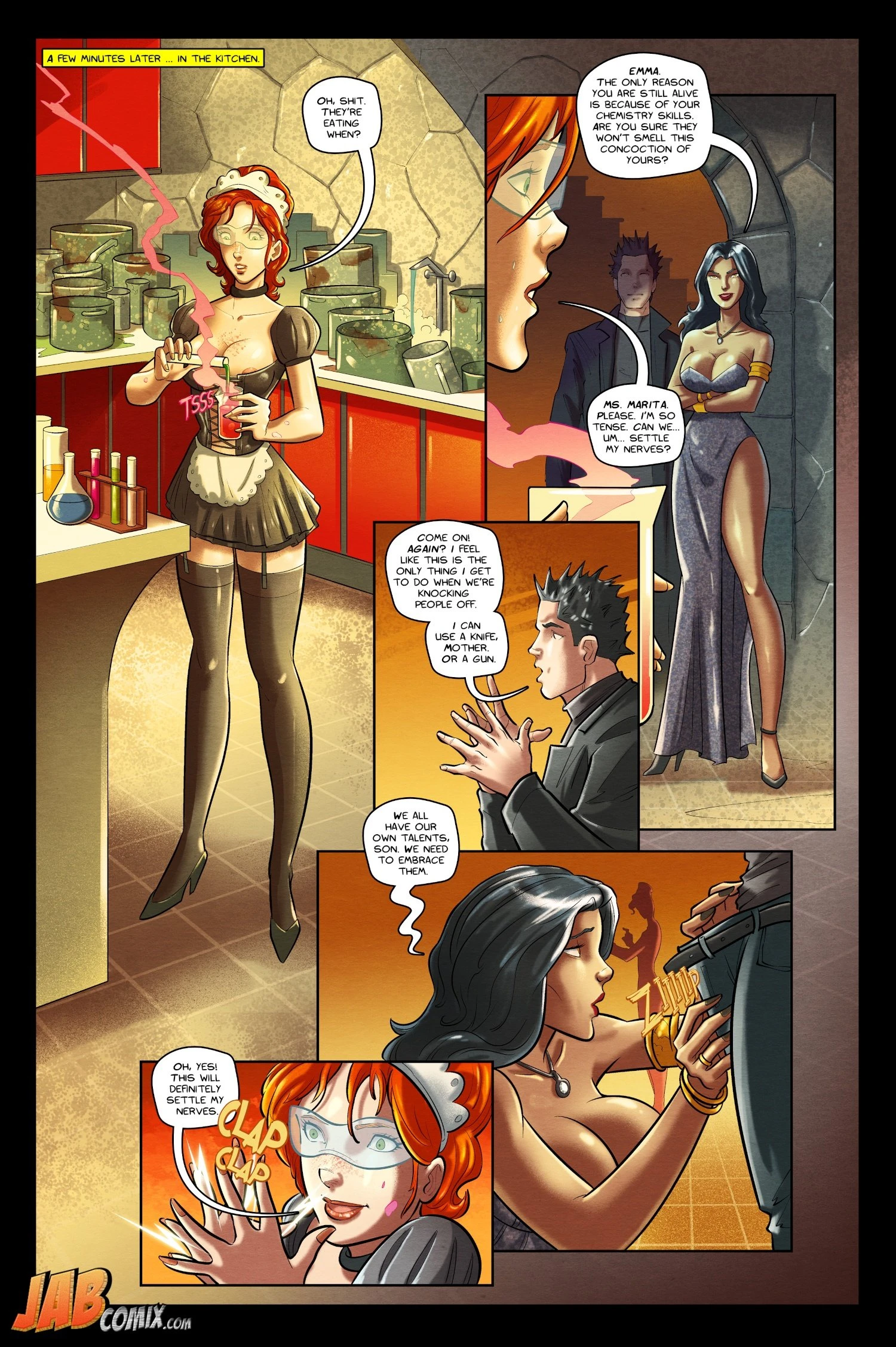 Curse of The Black Mantis porn comic picture 6