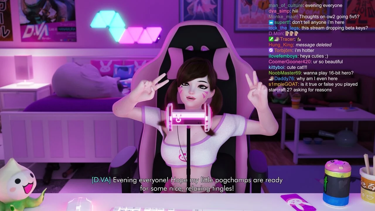 D.VA ASMR Stream porn comic picture 1