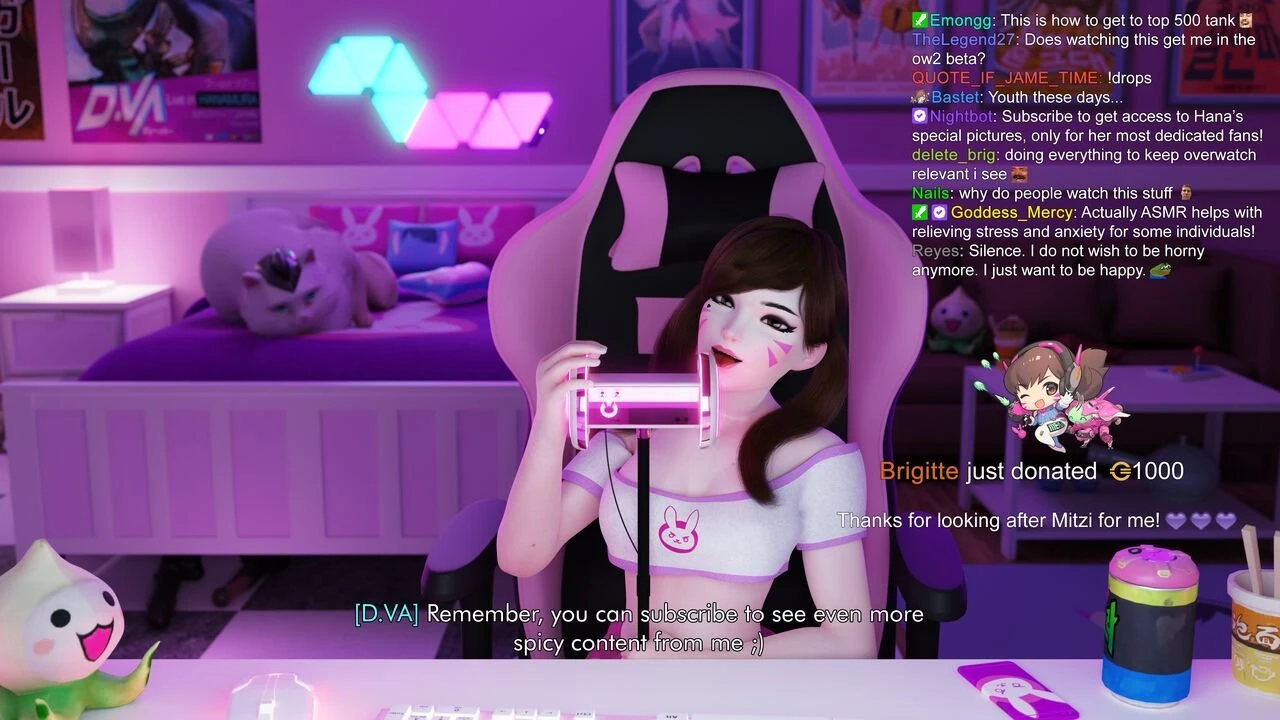 D.VA ASMR Stream porn comic picture 2