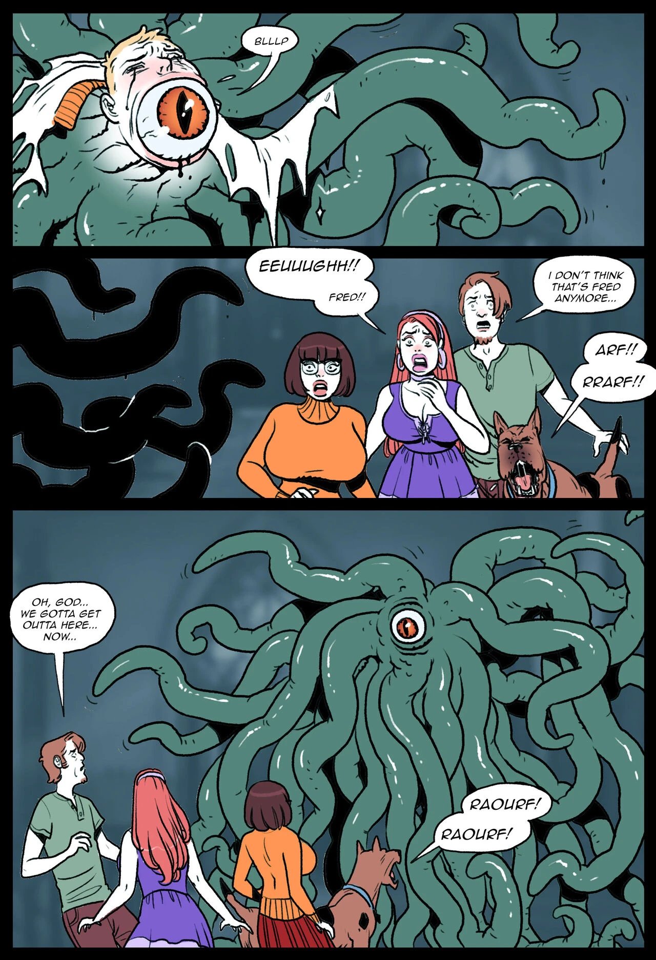 Daphne & Velma vs. Tentacles porn comic picture 5