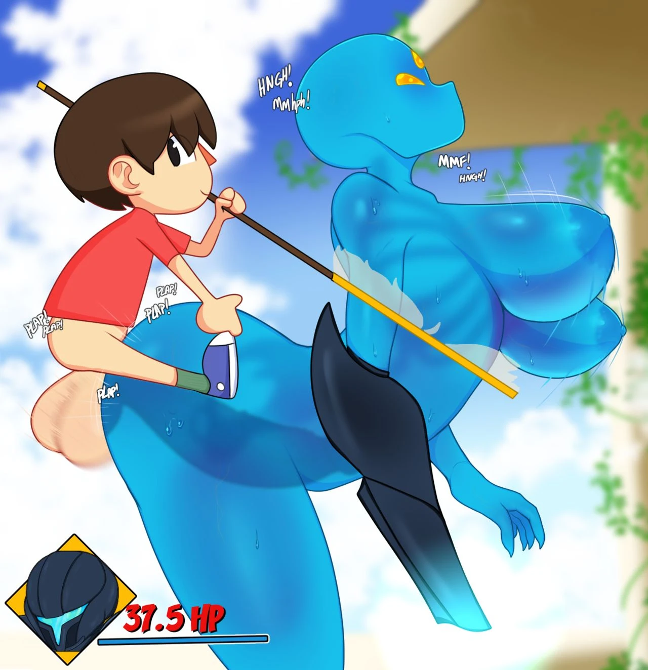 Dark Samus vs Villager porn comic picture 5