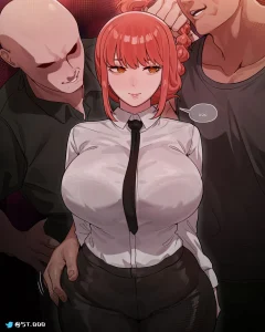 Defeated Makima porn comic picture 1