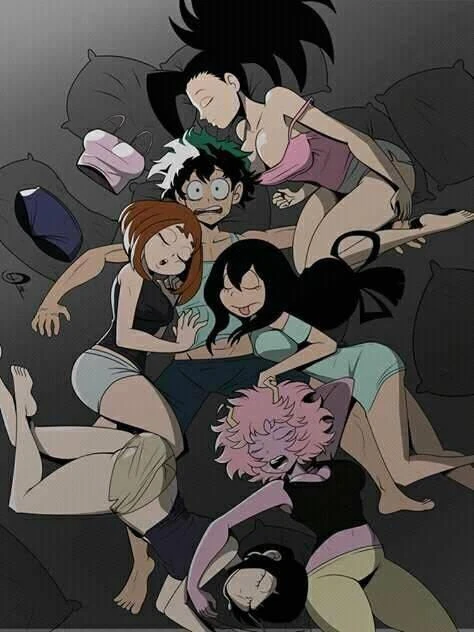 Deku's harem porn comic picture 1