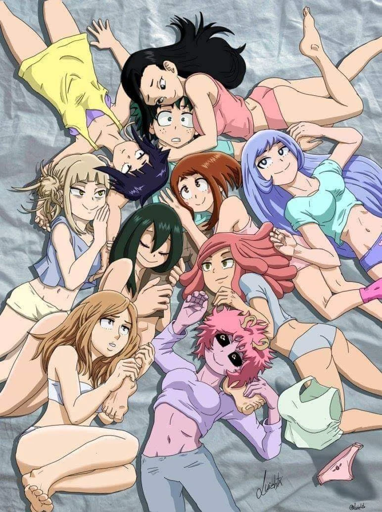 Deku's harem porn comic picture 2