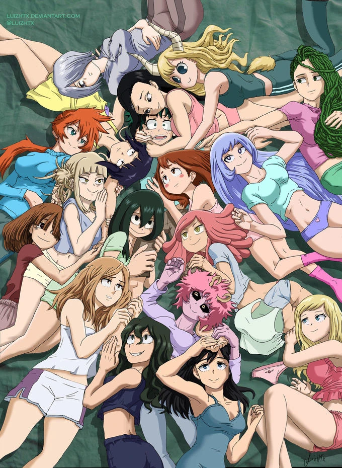 Deku's harem porn comic picture 3