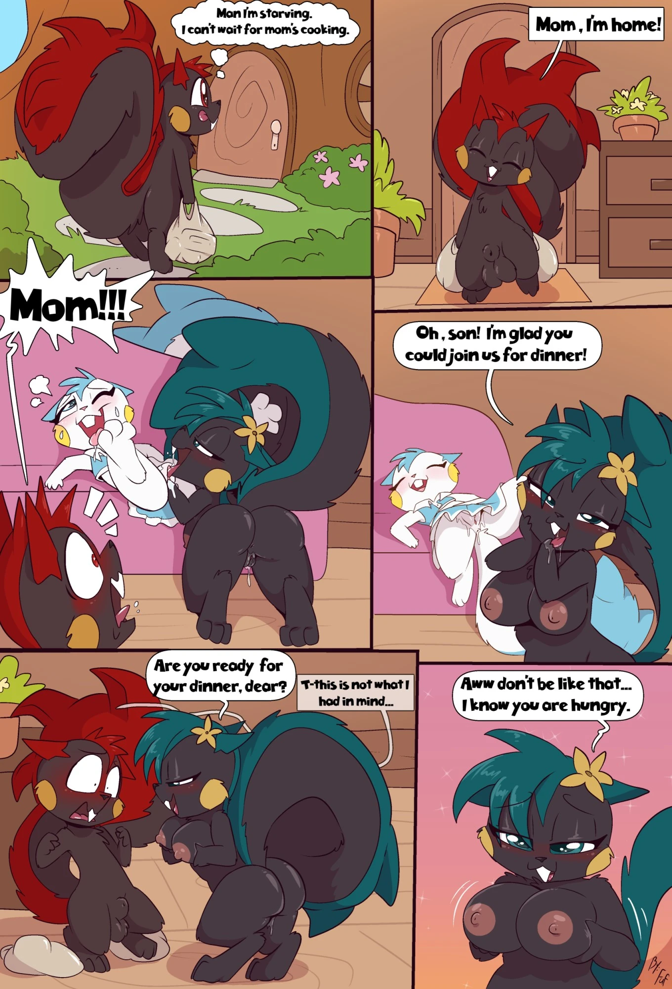 Dinner with mom porn comic picture 1