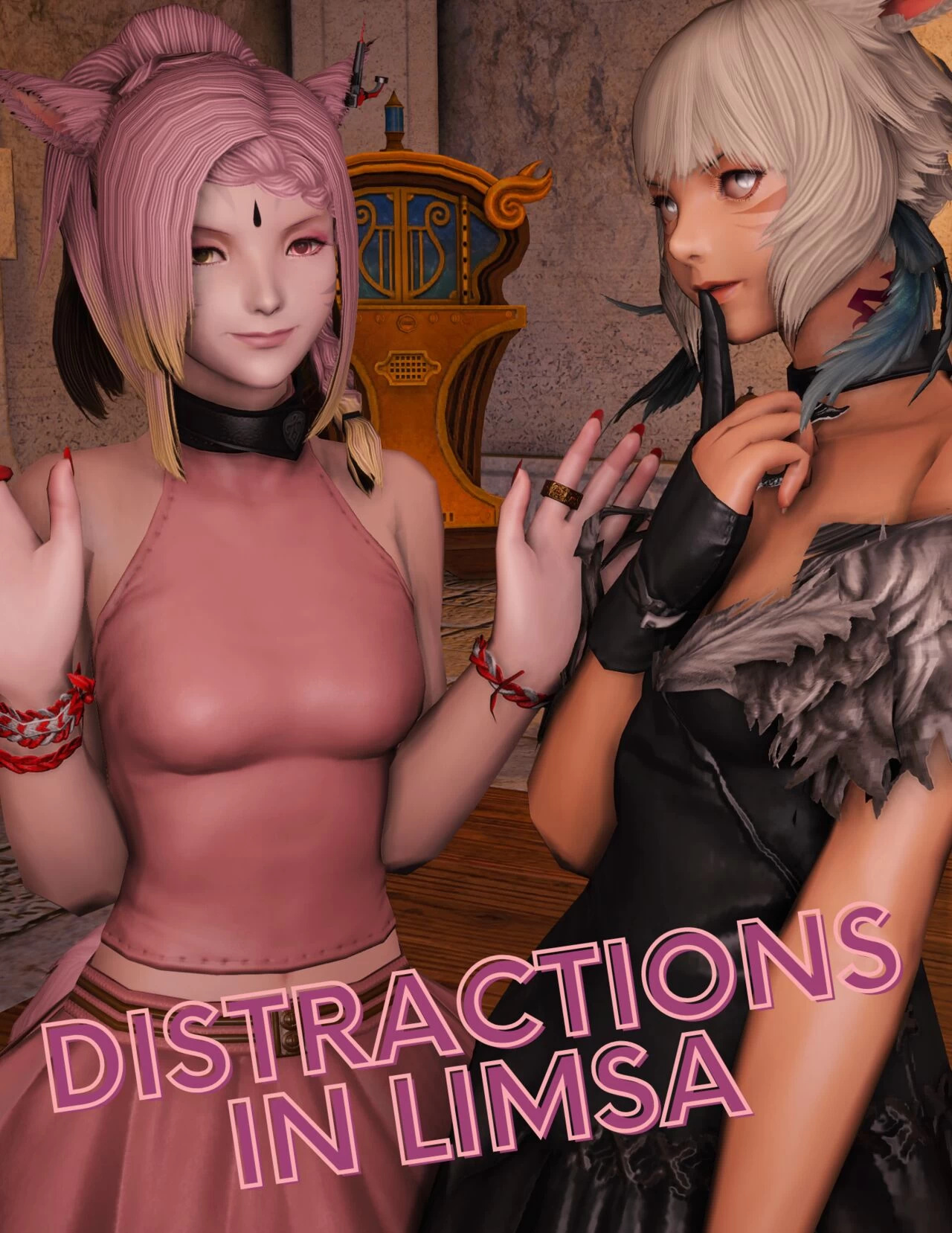 Distractions in Limsa porn comic picture 1