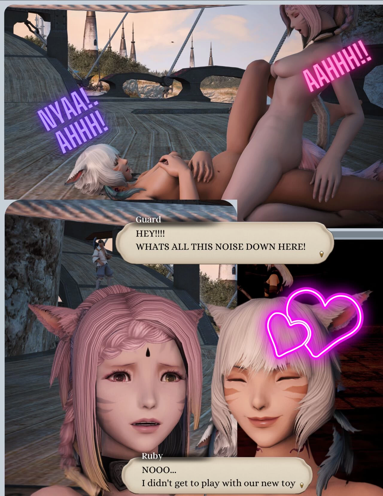 Distractions in Limsa porn comic picture 18
