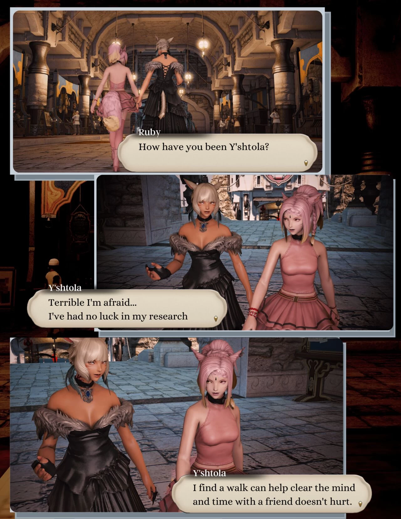 Distractions in Limsa porn comic picture 2