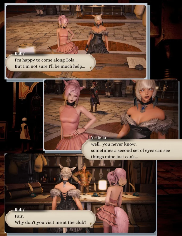 Distractions in Limsa porn comic picture 3