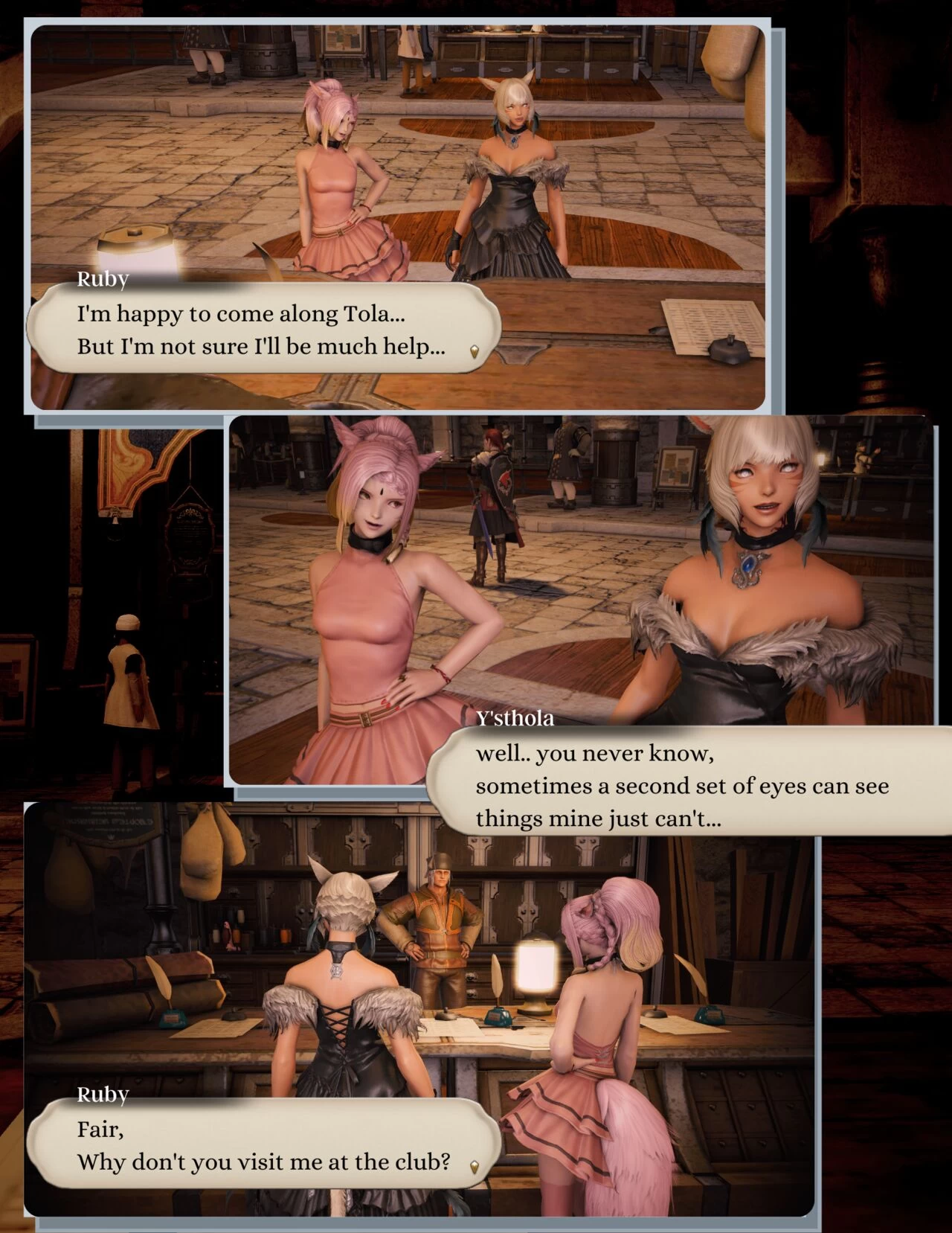 Distractions in Limsa porn comic picture 3