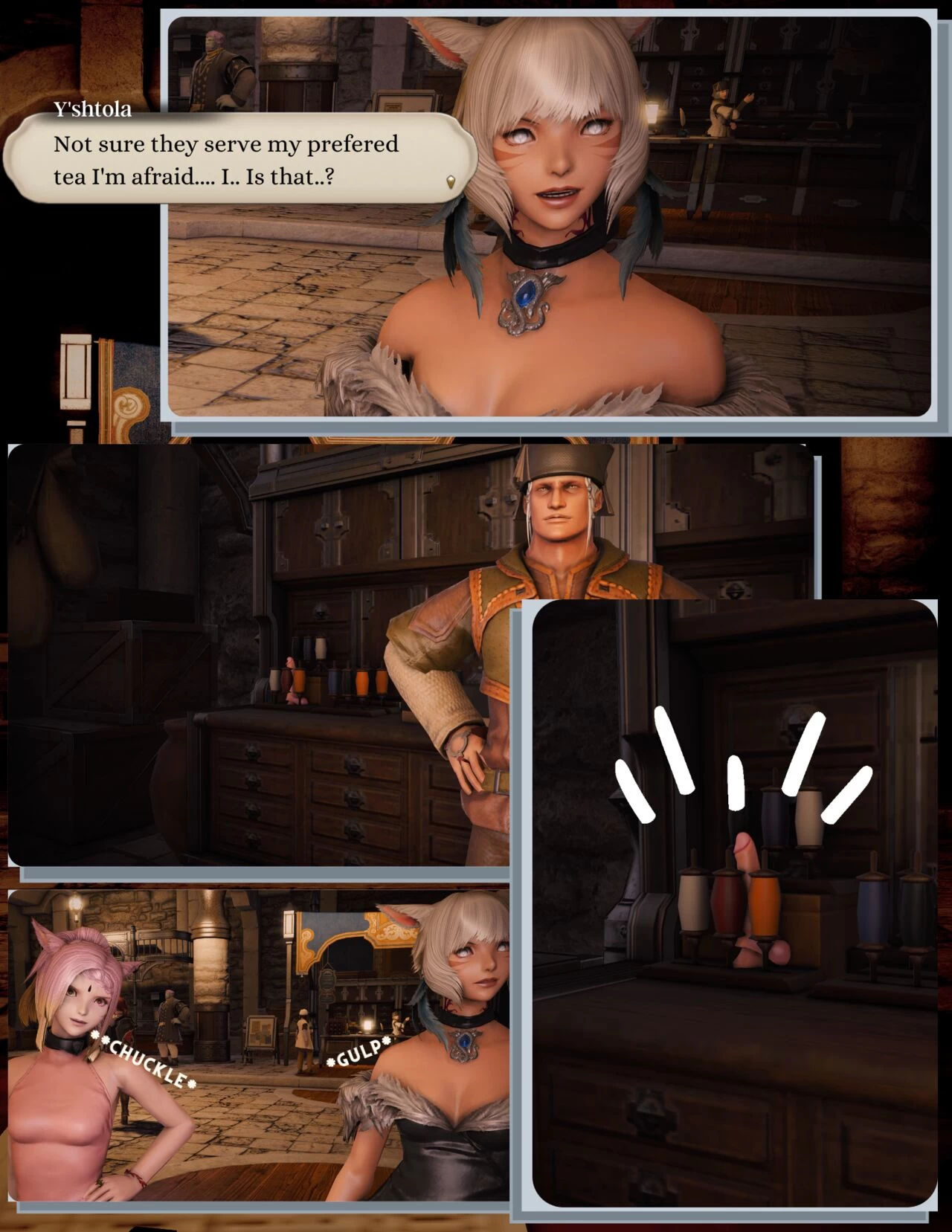 Distractions in Limsa porn comic picture 4