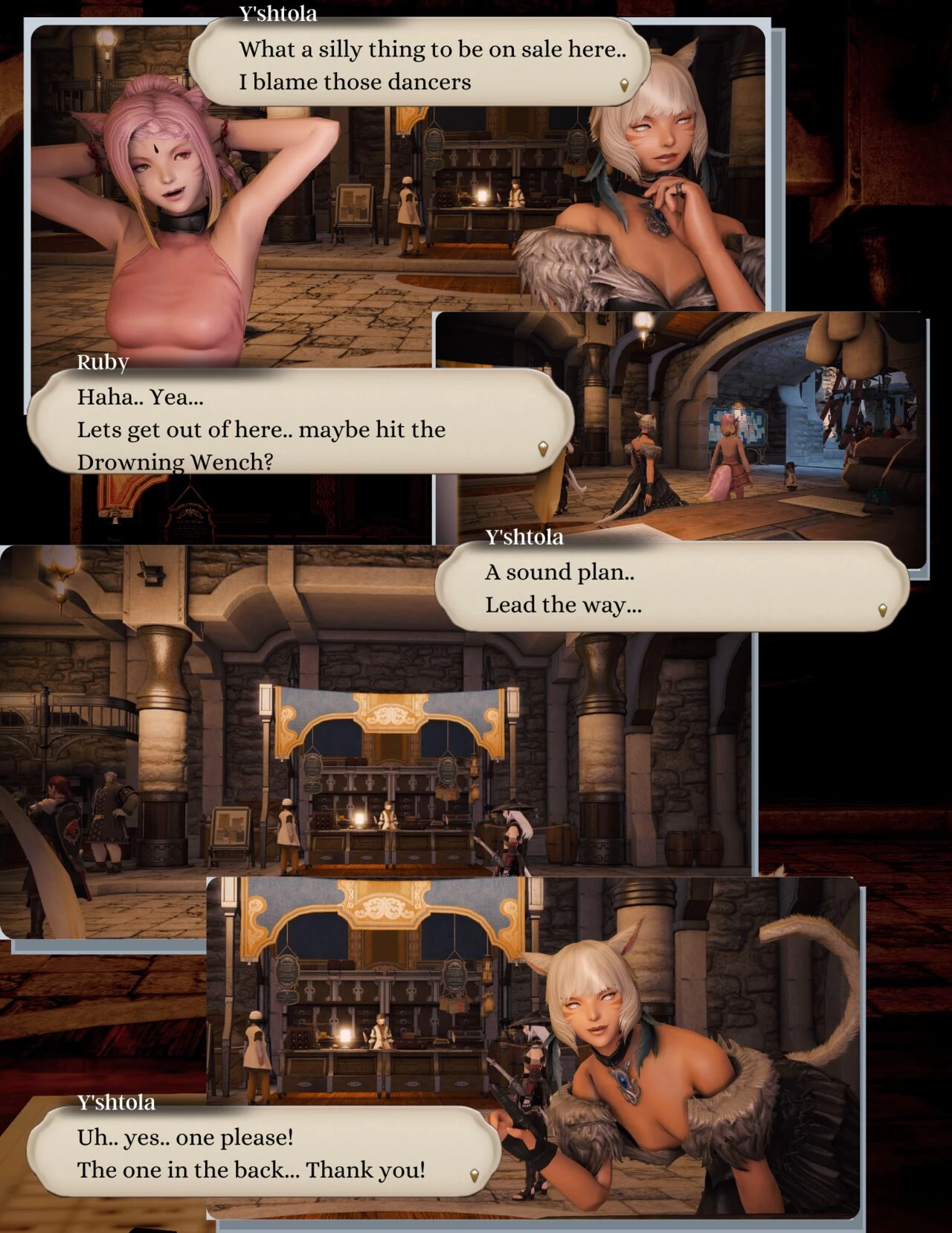 Distractions in Limsa porn comic picture 5