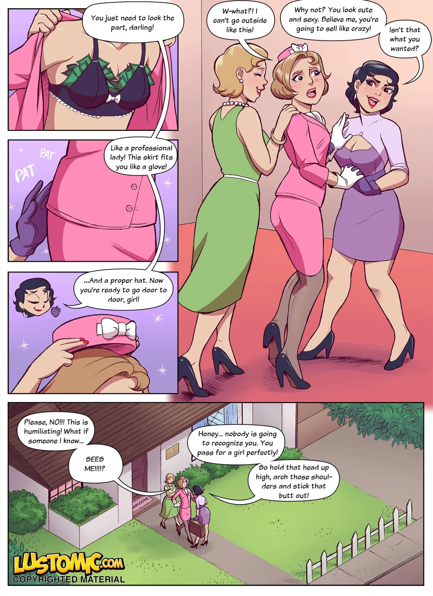 Door to Door Sissy porn comic picture 16