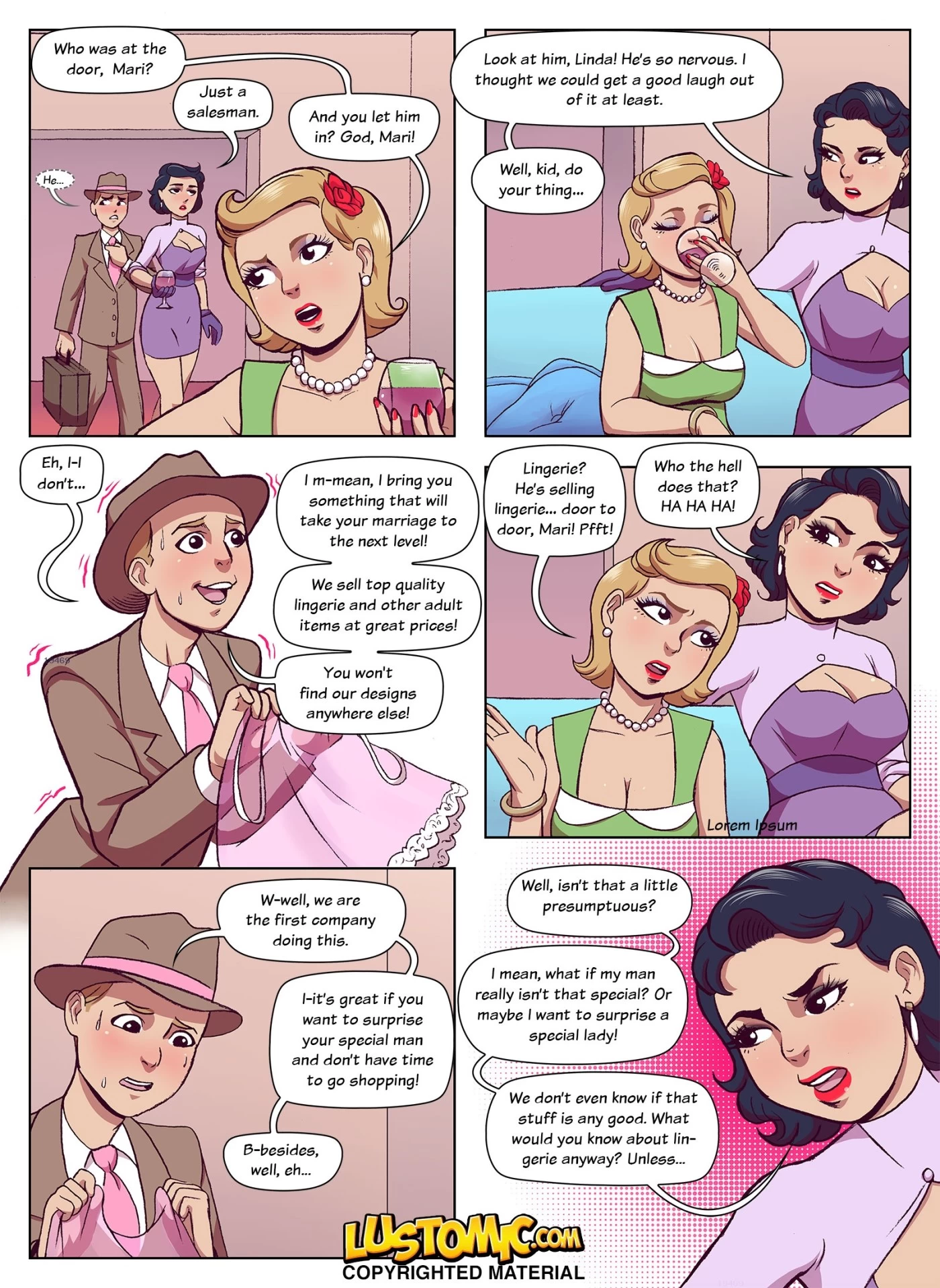 Door to Door Sissy porn comic picture 2