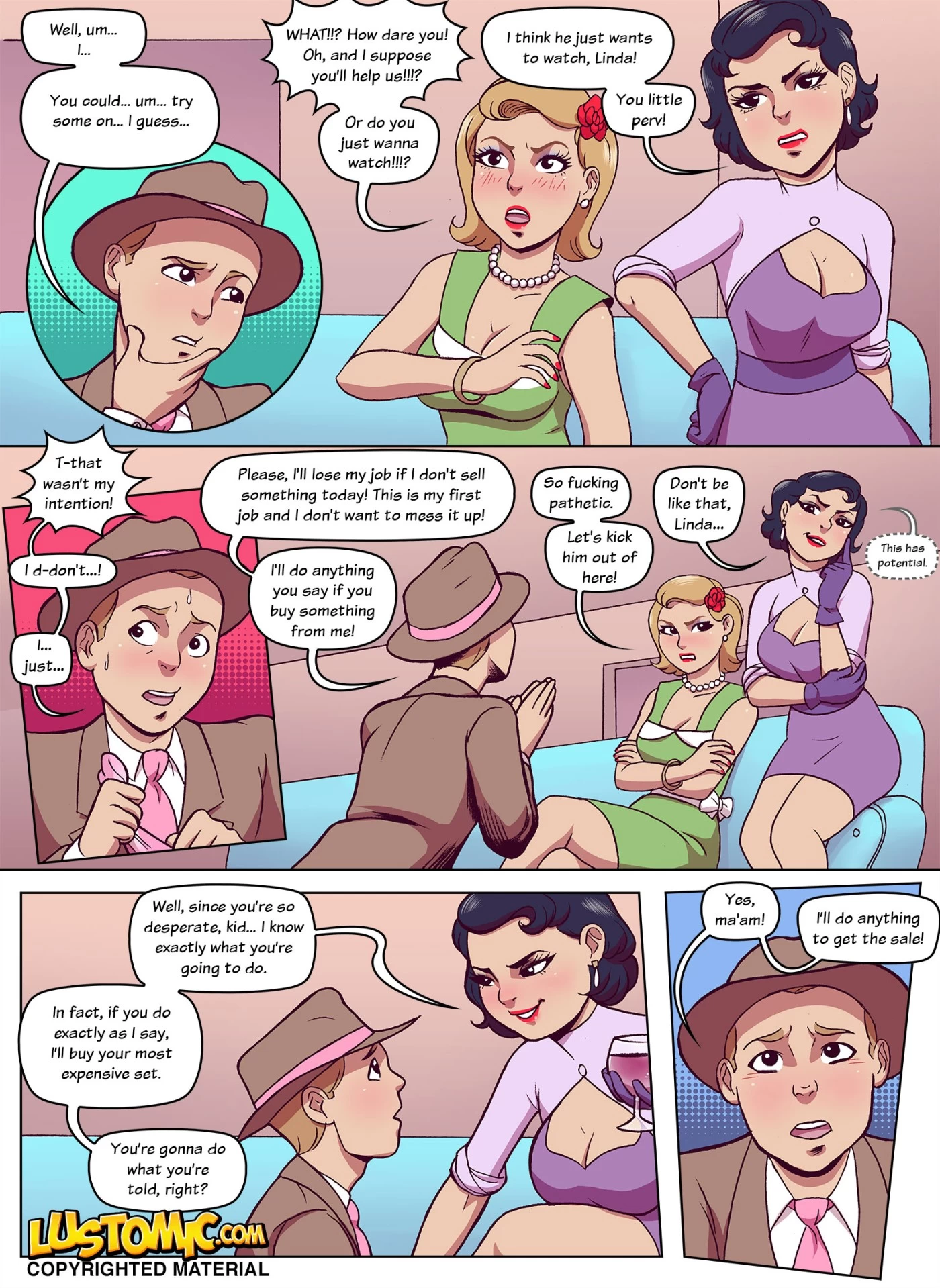 Door to Door Sissy porn comic picture 3