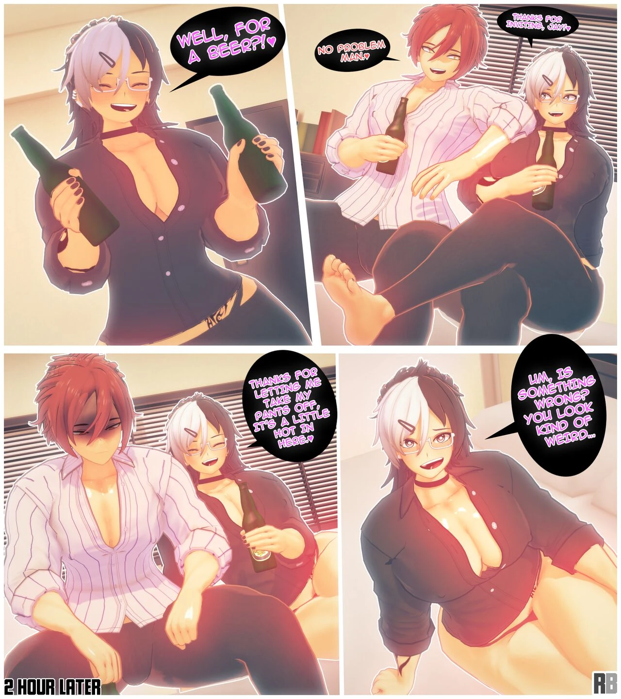 Drunk Friends porn comic picture 1