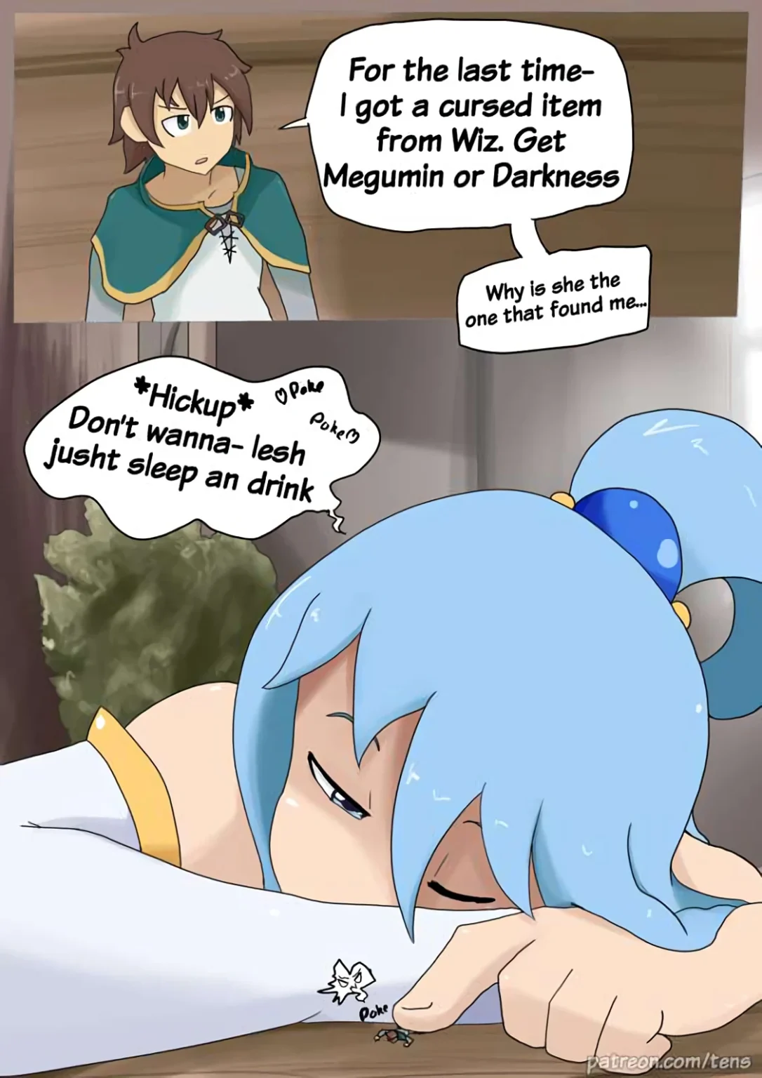 Drunken Aqua porn comic picture 1