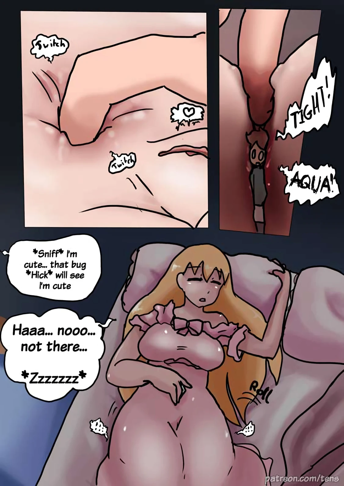 Drunken Aqua porn comic picture 15