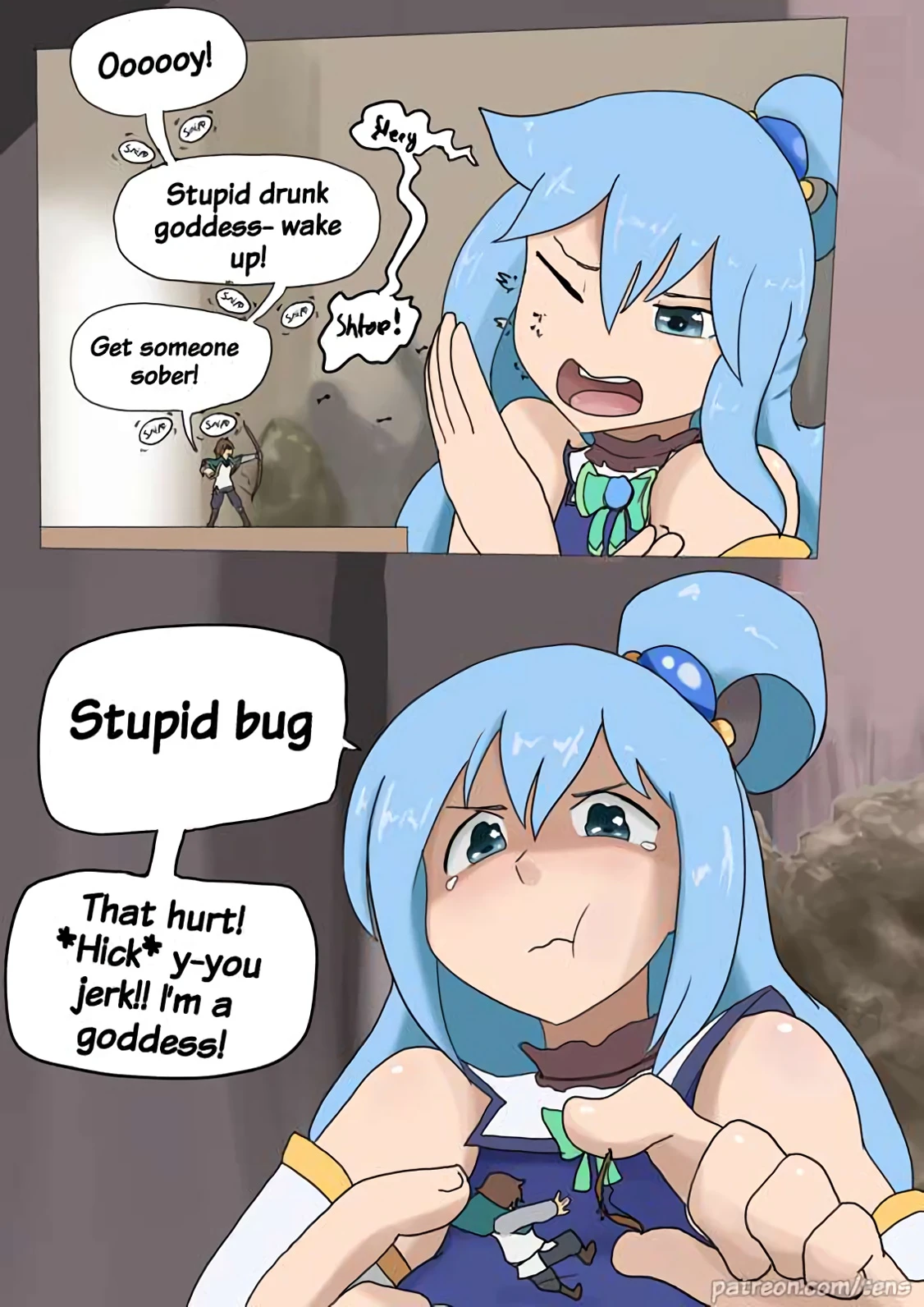Drunken Aqua porn comic picture 2
