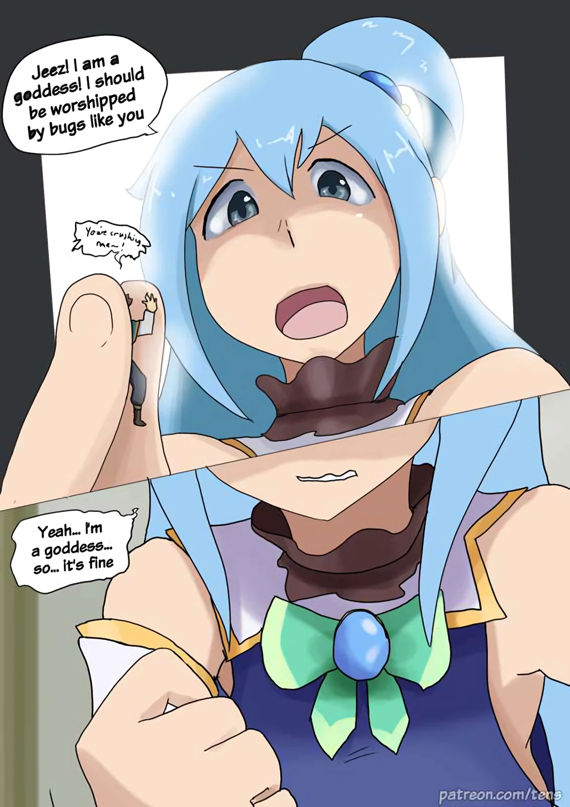 Drunken Aqua porn comic picture 3