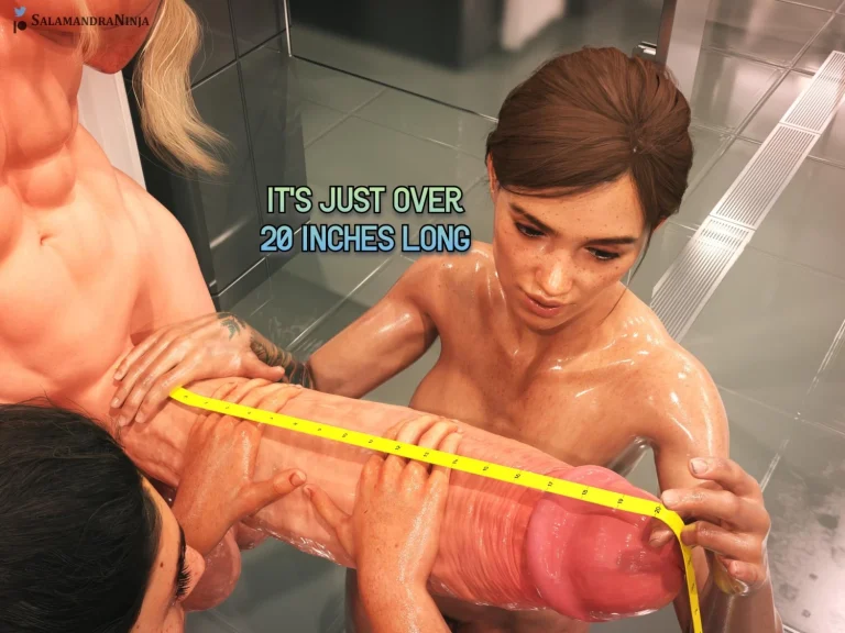 Ellie, Abby & Dina Shower porn comic picture 12