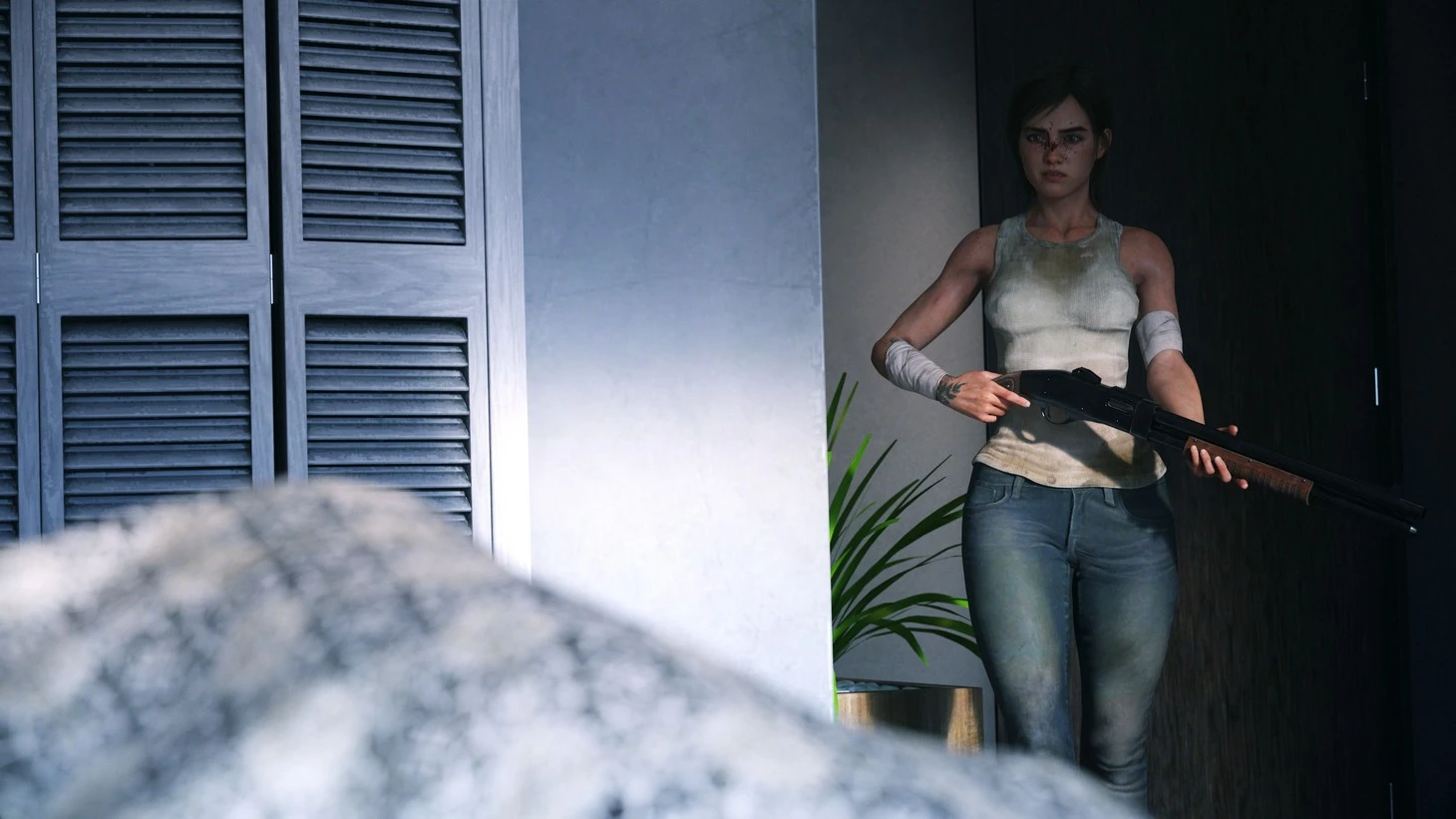 Ellie Catches Abby Sleeping porn comic picture 1