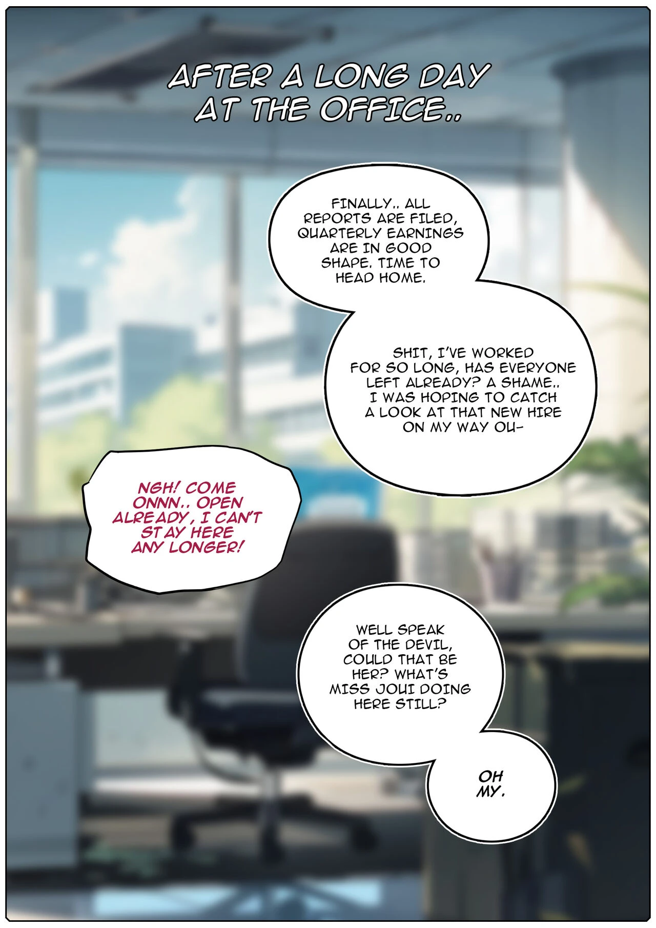 Elma Tries Not To Get Fired! porn comic picture 2