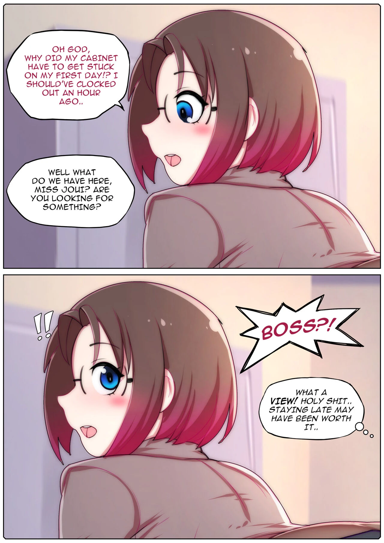 Elma Tries Not To Get Fired! porn comic picture 3