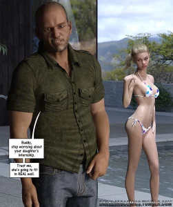 Elsa Poolside porn comic picture 1