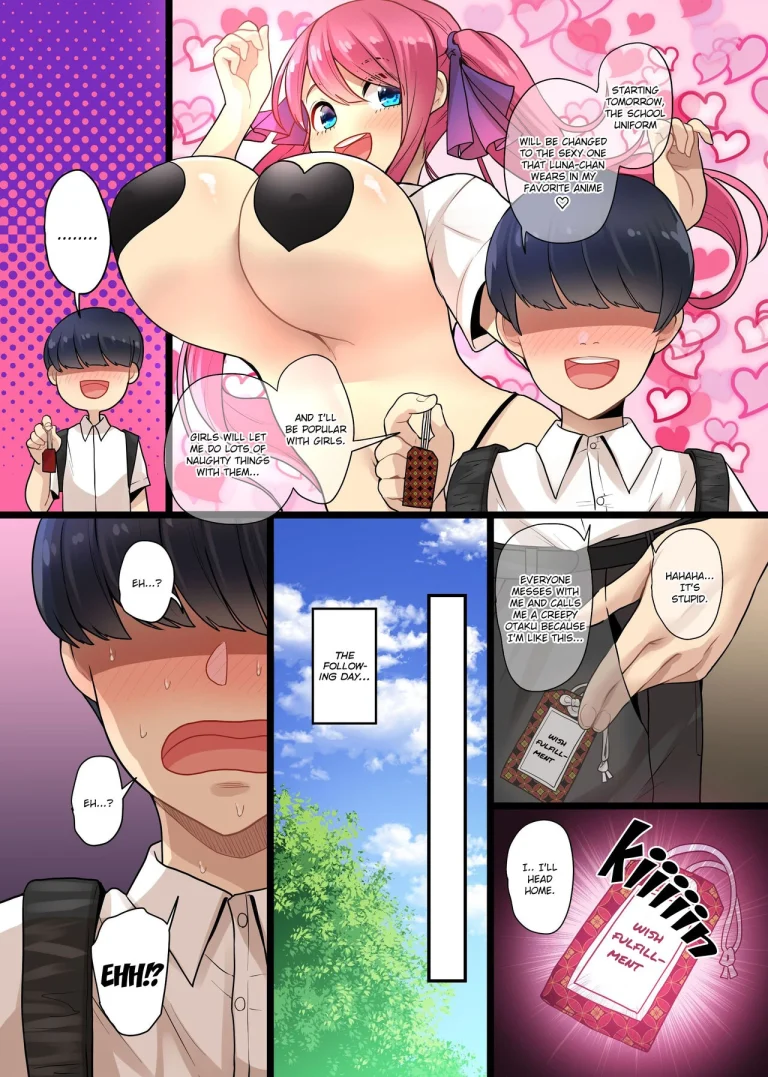 Eroi Negai ga Kanaimasu! Genjitsu Settei ga Kaerechau Omamori de Class no Bakunyuu mo Tannin no Kentsuana mo Gal mo Gakuenchuu no Joshi o Zenin Onaho-ka porn comic picture 4