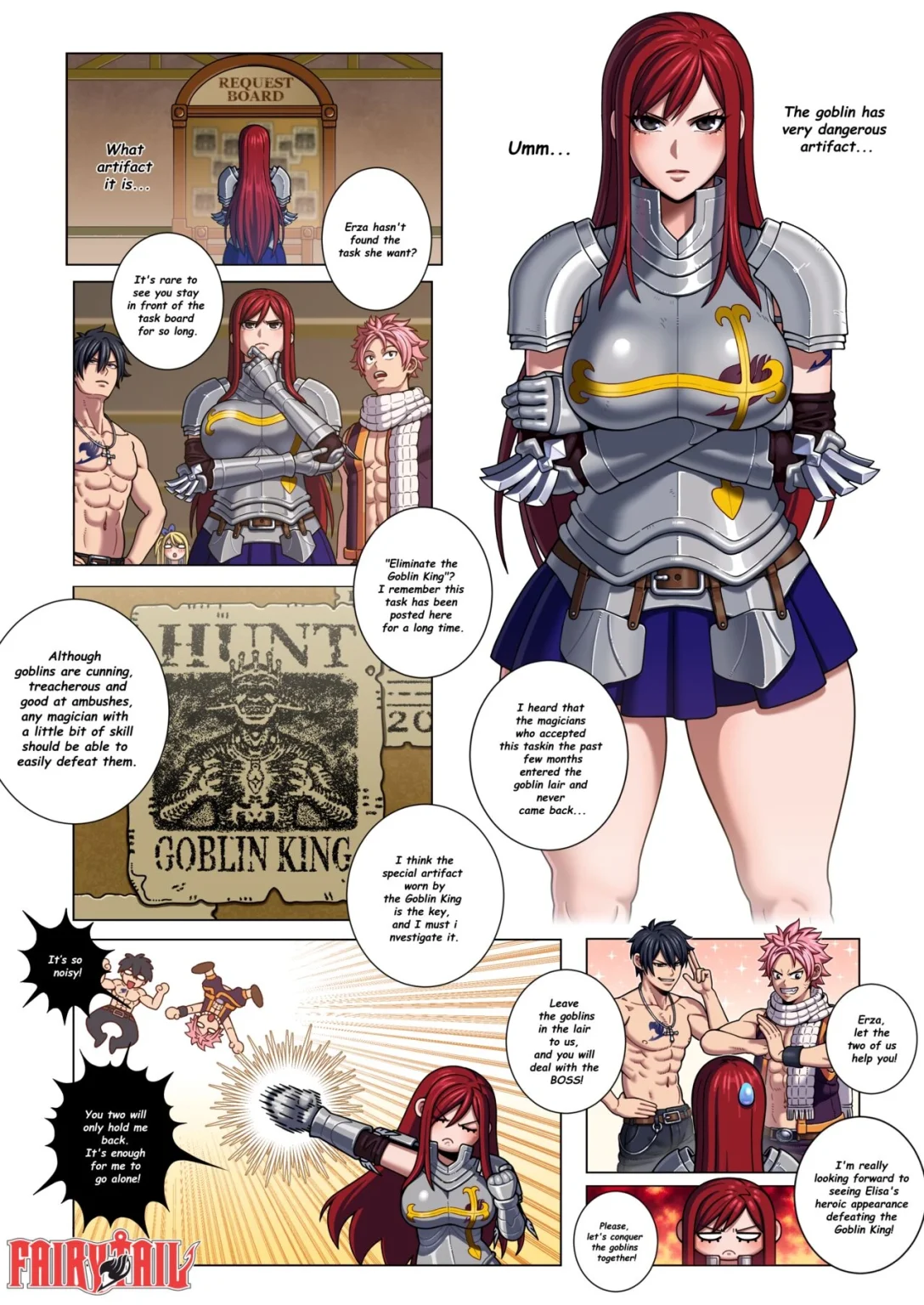 Erza Scarlet porn comic picture 1